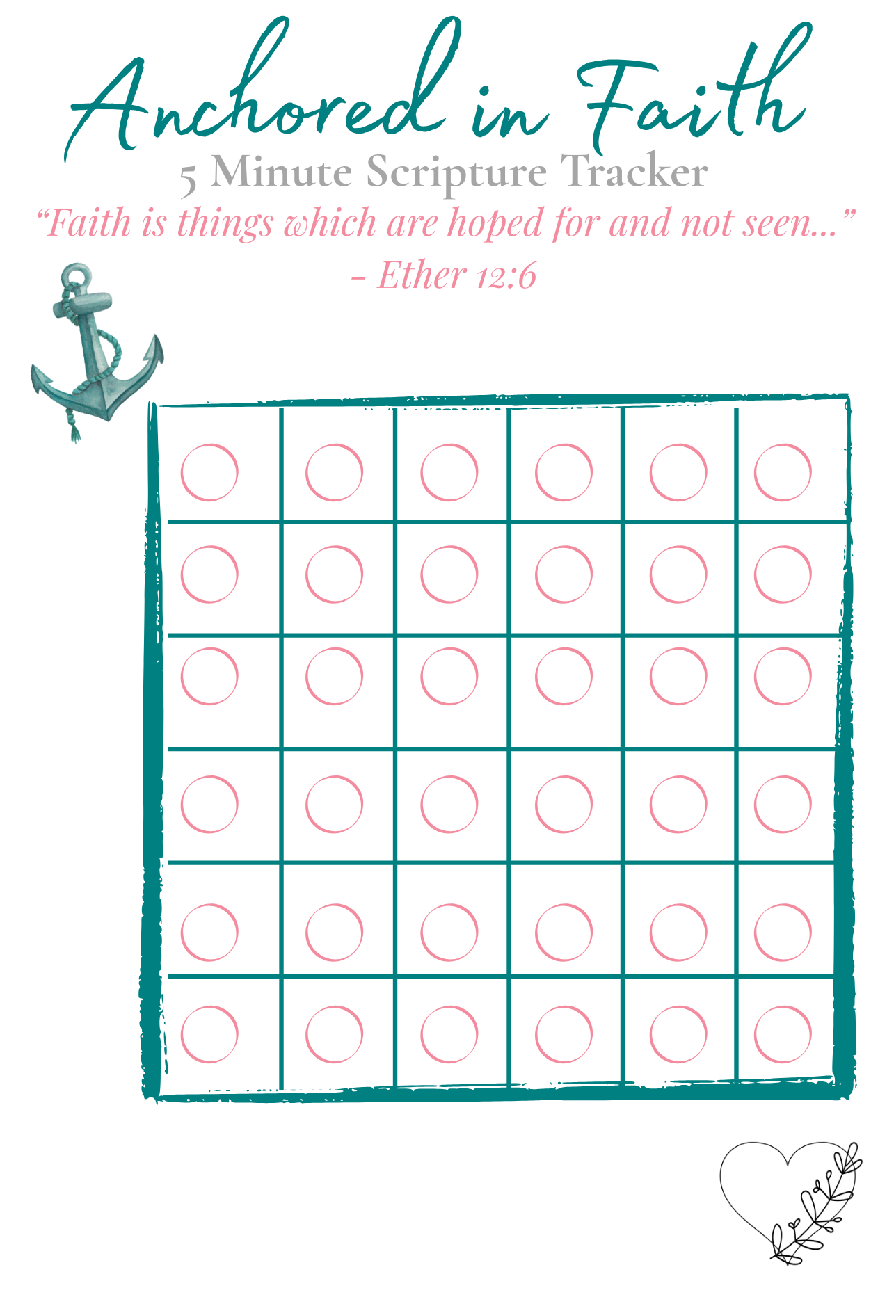 Printable Scripture Reading Trackers - Set of 5 Designs