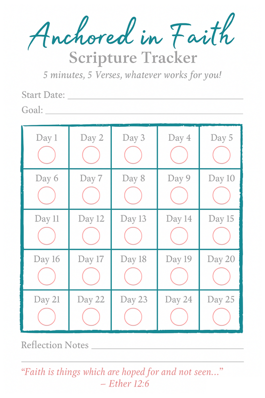 Printable Scripture Reading Trackers - Set of 5 Designs