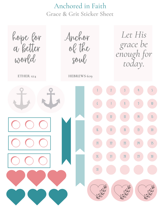 Faith-Based Printable Sticker Sheets - 2 Designs