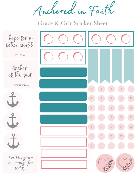 Faith-Based Printable Sticker Sheets - 2 Designs